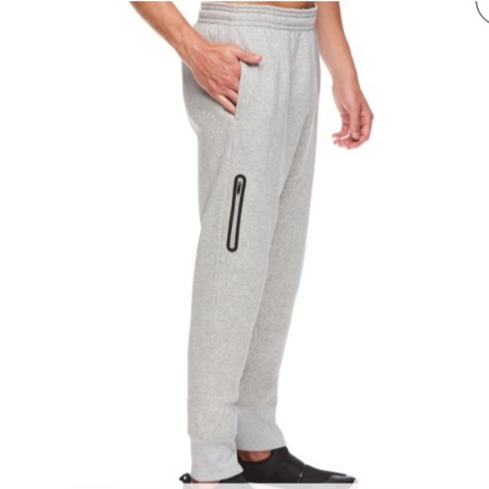 REEBOK Men’s Active Delta Fleece Light Gray Jogger Sweatpants Sz L